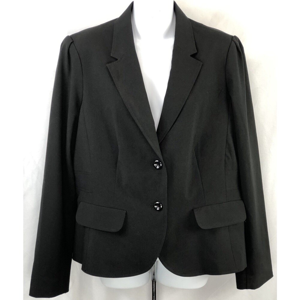 NWT George Blazer Jacket 16 Blk 2 Button Double Vent Lined Career Capsule Work